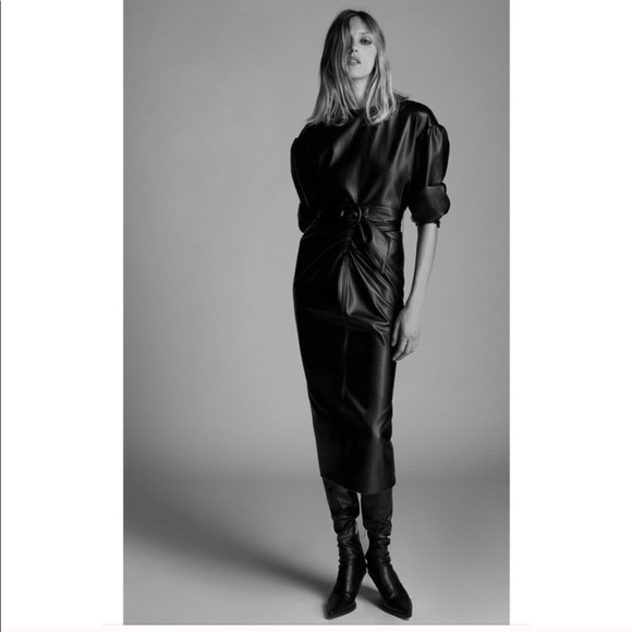 chinese dress ladies Juliette Leather Mini Dress  SIMKHAI